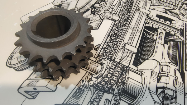 Kettenrad Kurbelwelle Motor BMW M10 für Duplexkette Baureihe E10 E12 E21 Neue Klasse orig. BMW NOS N