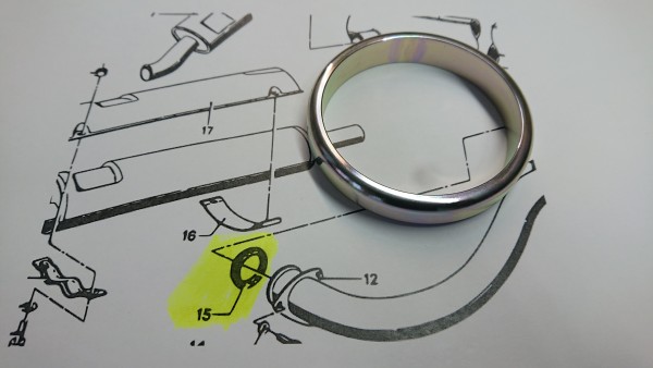 Seal ring, 60 mm, BMW series E9 3.0CS CSi CSL, 2002 Turbo, E32 750i, NEW